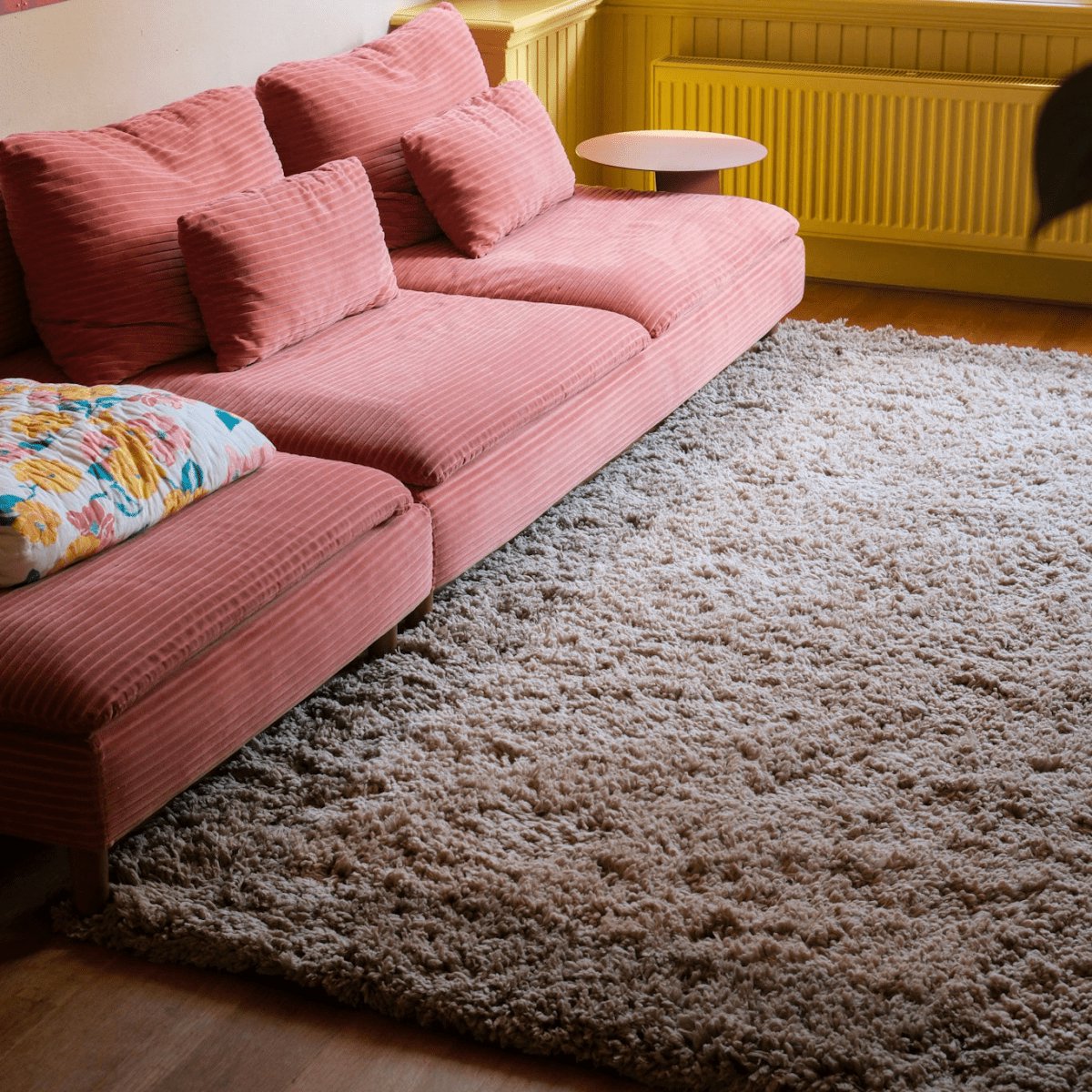 Hoogpolig vloerkleed Pilo groen/beige polyester Interieur05 - 200 x 290 cm - (L)