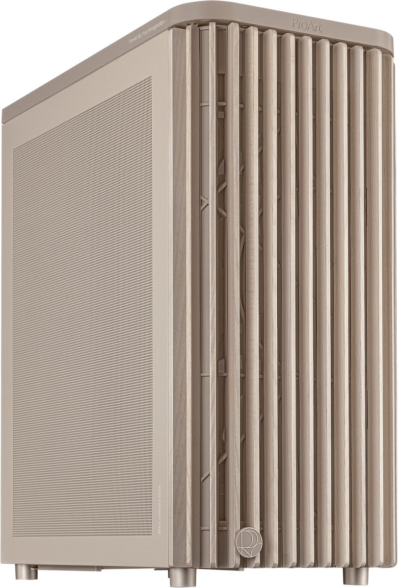 ASUS ProArt PA401 Wood Edition Mesh Beige USB 3.2 Mid-tower ATX Behuizing