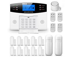 Draadloos WiFi Alarminstallatie met GSM voor Huisbeveiliging - Real-time App Push, Uitbreidbaar en Compatibel met Alexa