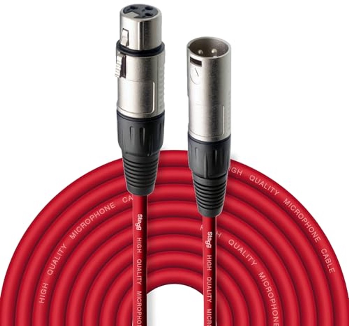 10 m XLR naar XLR microfoonkabel - rood
