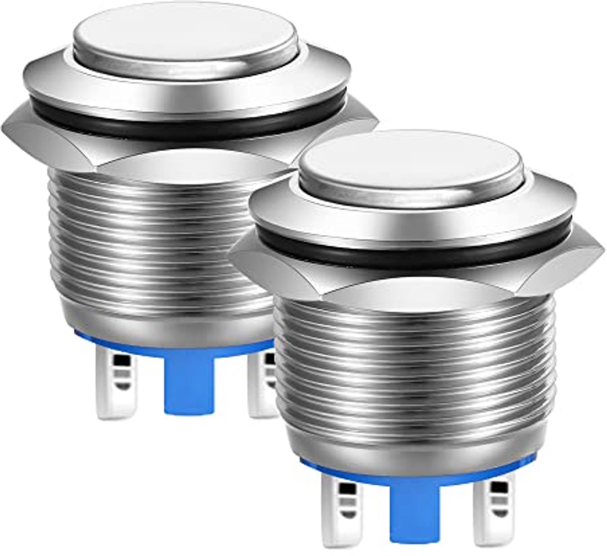 Hoog Hoofd Drukknop 22mm Waterdicht SPST Zelfreset Roestvrij Staal voor DC/AC