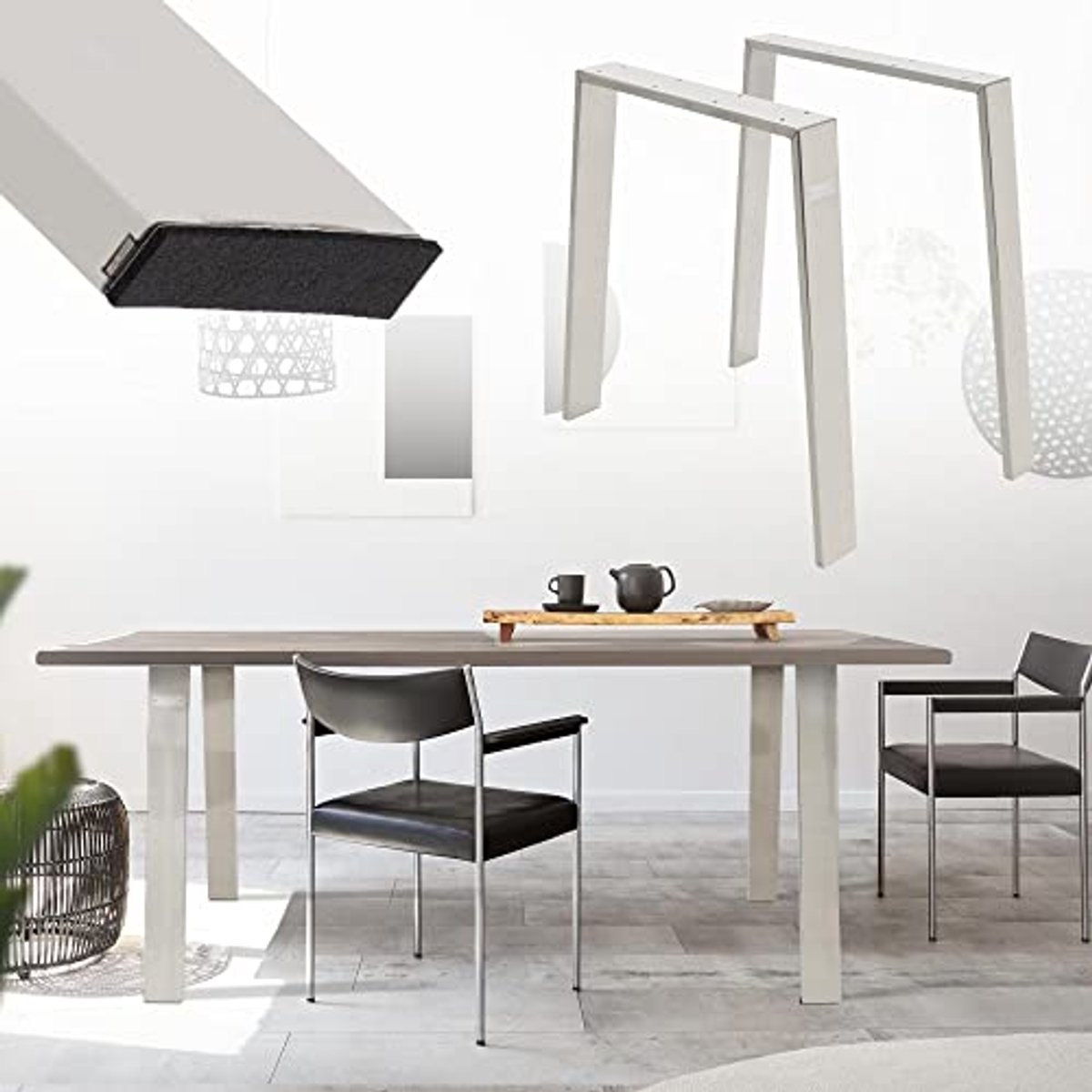 Set van 2 Hoogwaardige Loft Tafelpoten 75 x 72 cm voor Eettafel of Bureau - Industrieel Design