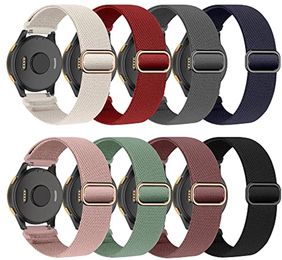 Nylon Horlogebandje voor Smartwatch - 20mm, 8 Kleuren, Snelkoppeling