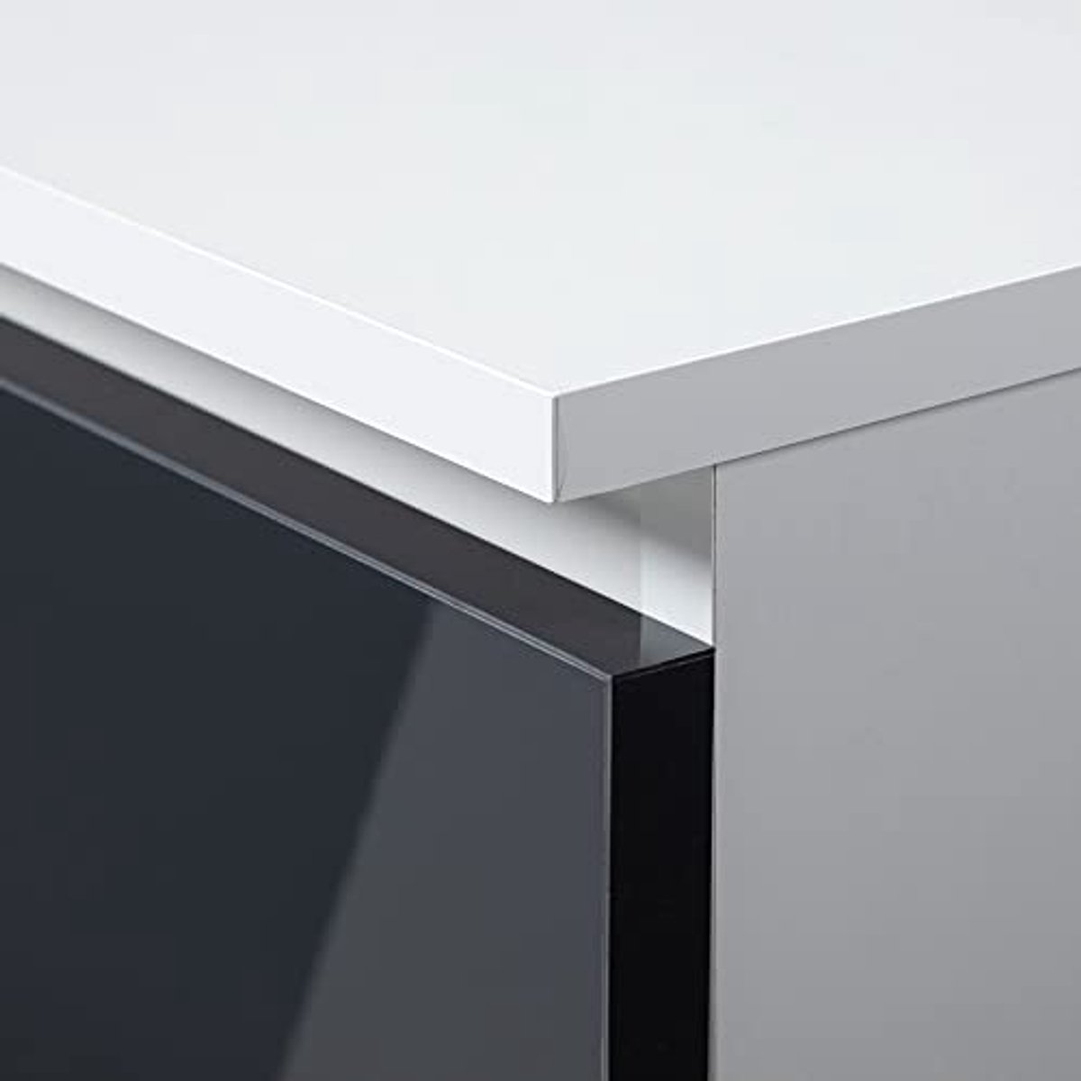 Functioneel Bureau met 4 Laden | Ergonomisch Ontwerp | Hoogwaardige Kwaliteit | Wit & Grafiet