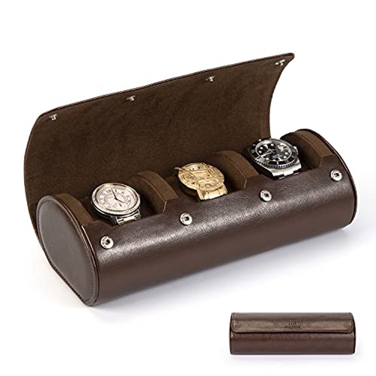 Horloge Travel Case voor 3 Horloges - Draagbare Organizer en Reiskoffer tot 50mm