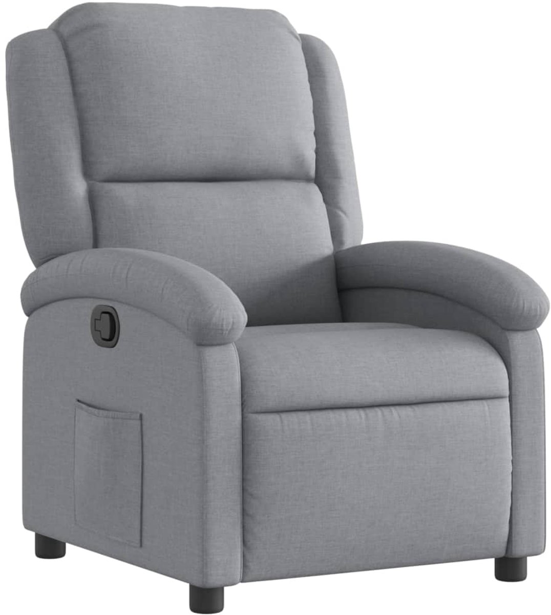 vidaXL Relaxfauteuil - lichtgrijze - stof Lichtgrijs
