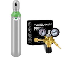 Argon/CO2 Fles 8L met Profi Regelaar voor Lassen