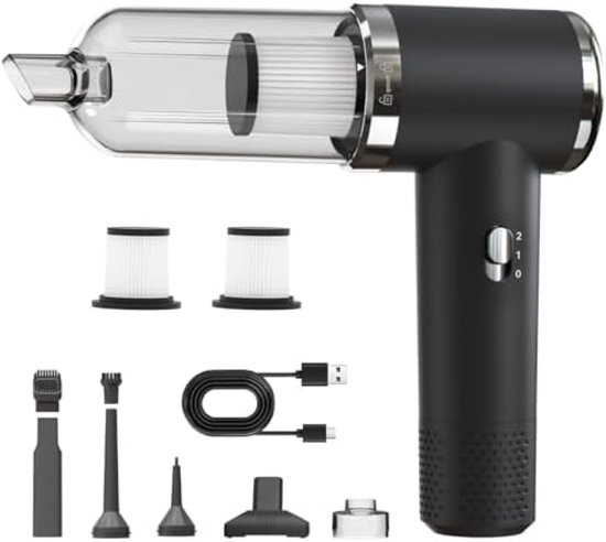 Draadloze Handstofzuiger 12000Pa Krachtige Zuigkracht 3-in-1 Functie 5200mAh Accu Compact en Lichtgewicht voor Huis, Auto en Huisdierenharen