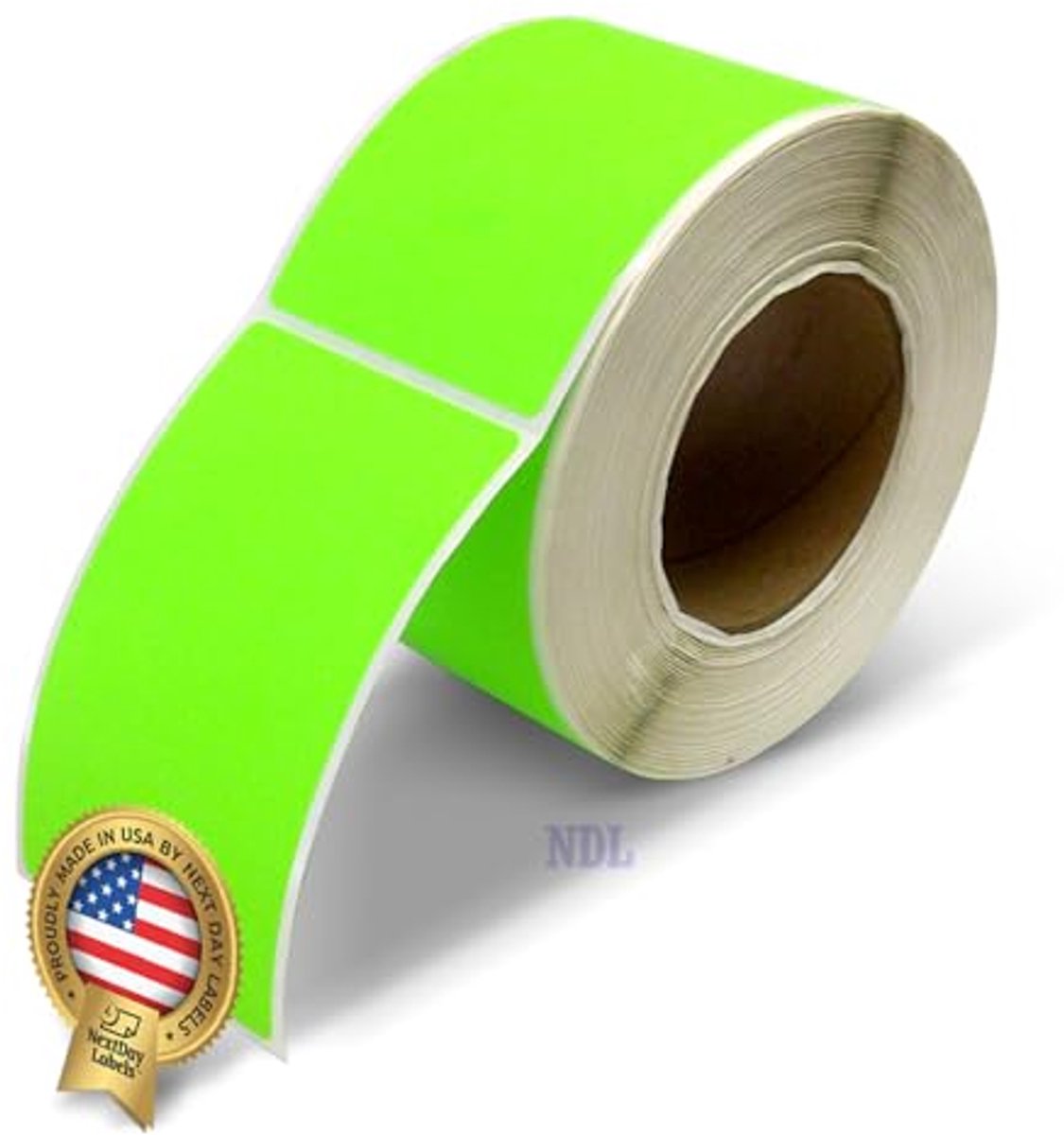 Kleurcodering etiketten voor inventaris - Fluorescerend groen - 3 X 5 cm - 500 per rol