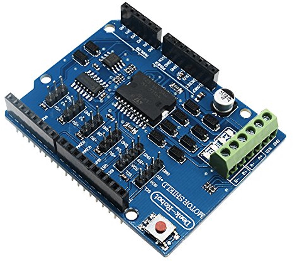 DC-Motorstuurmodule 2A H-brug voor 2 motoren - Geschikt voor Arduino 2560