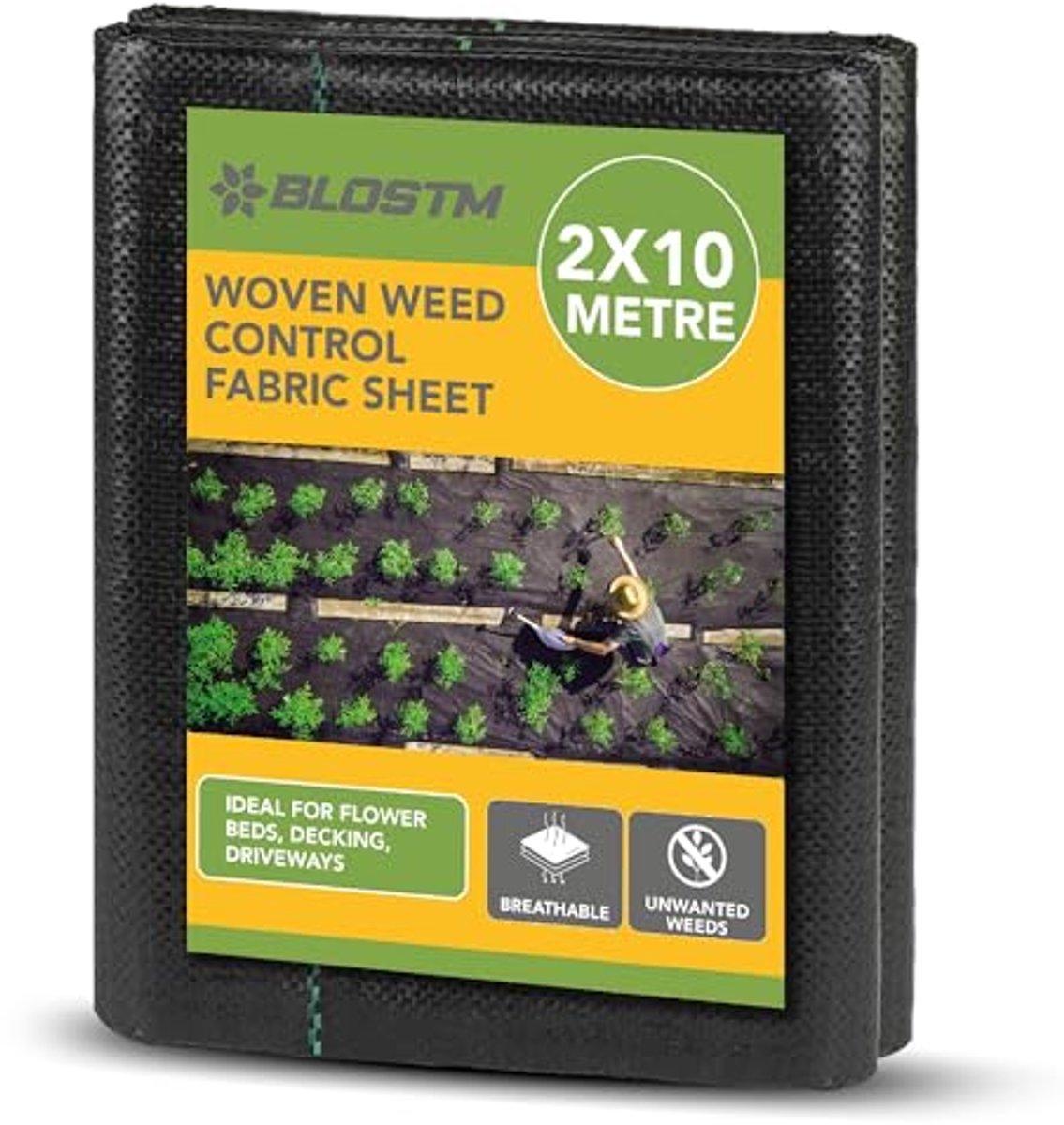 Geweven Onkruidbestrijdingsmembraan - Heavy Duty Tuinmembraan voor Grind en Grasonderlaag - UV-gestabiliseerd
