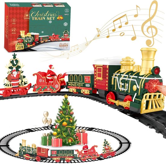 Kersttrein Set Shinybox Elektrische Treinen Set Kinderen Treinen Set Elektrische Treinen Onder De Boom Trein Kinderen