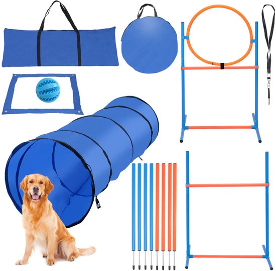 Agility voor de hond- Honden Agility Set - Honden Training - Tunnel - Hondentunnel - Agility Set Tunnel Slalom