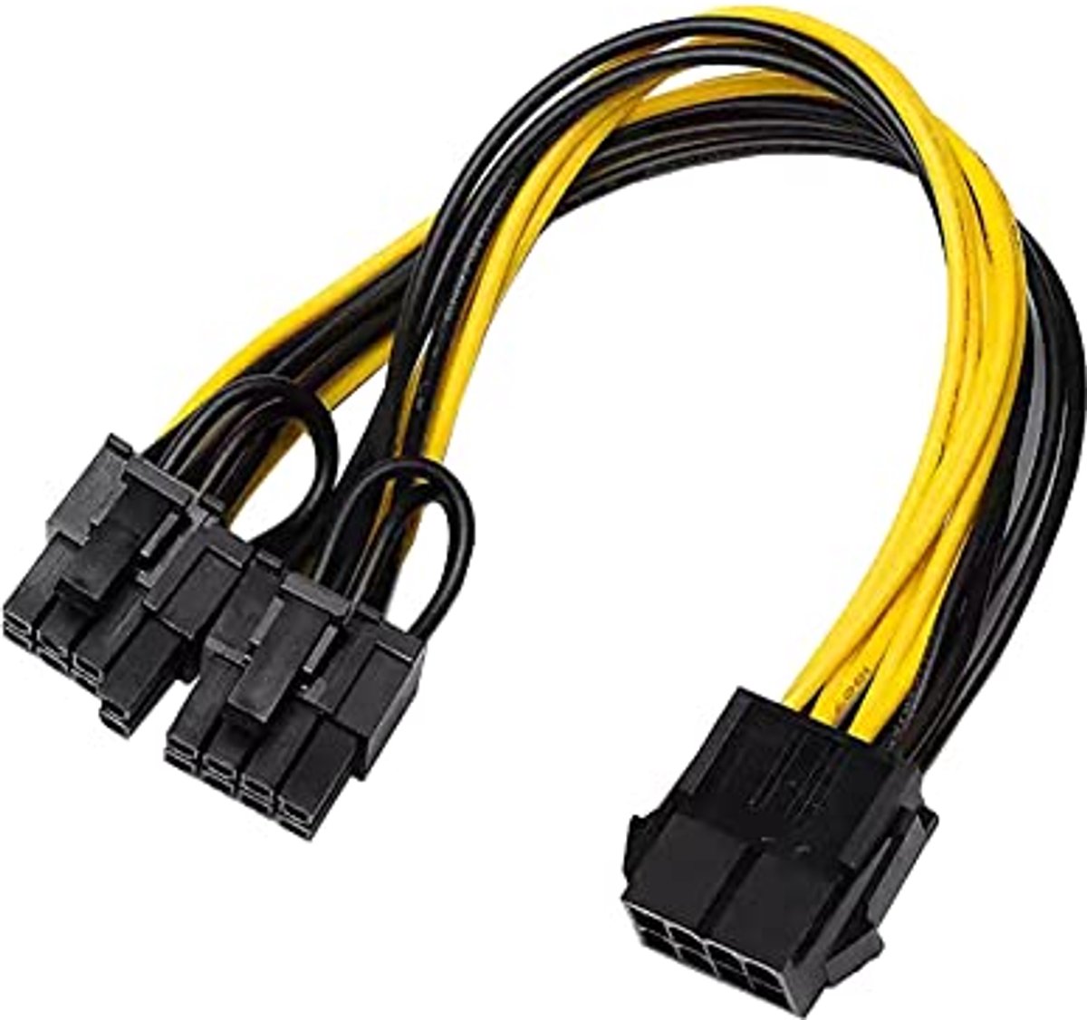 Image of 8-pins PCIe naar 2x 8-pins voedingskabel voor grafische kaarten - 20 cm Y-splitter verlengkabel