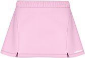 Lichtroze tennisrok met elastische tailleband en splitjes in de zoom. HEAD logo op de zoom.