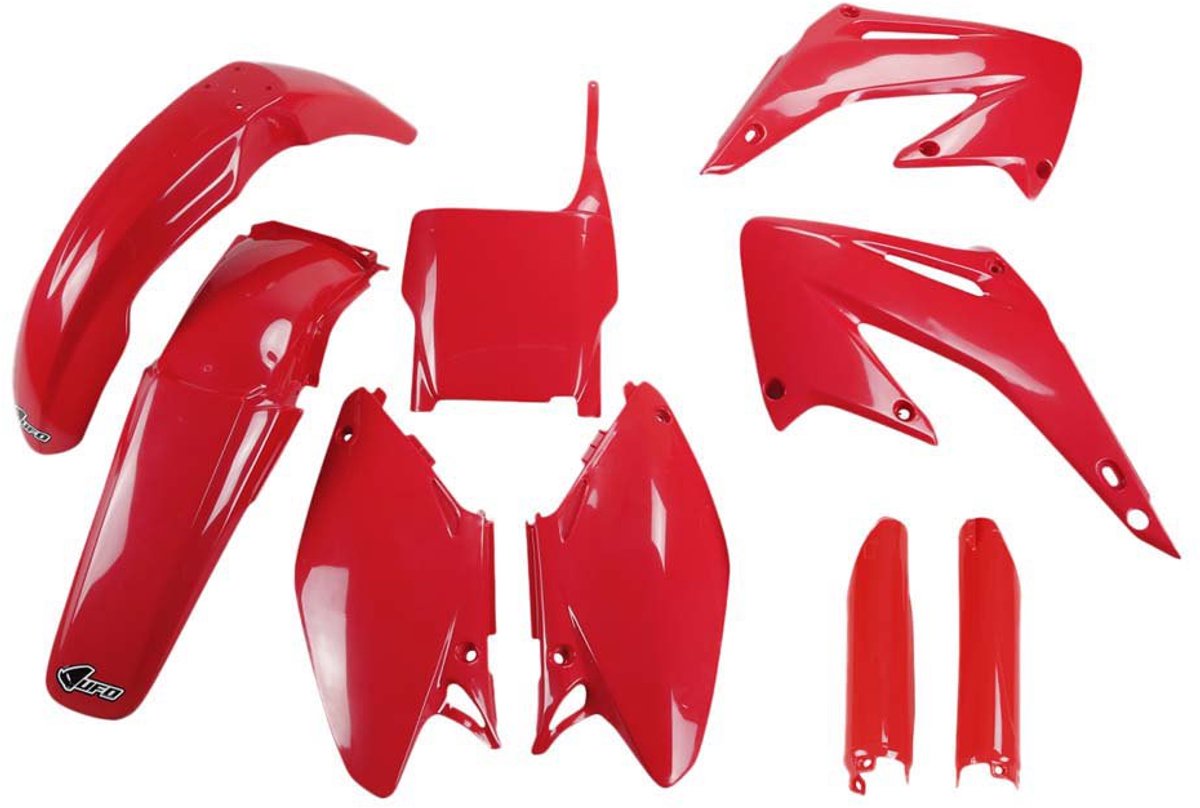 Ufo Honda Cr 125/250 2004-2004 Hokit102f-070 Fork Protectors & Plastic Set Rood