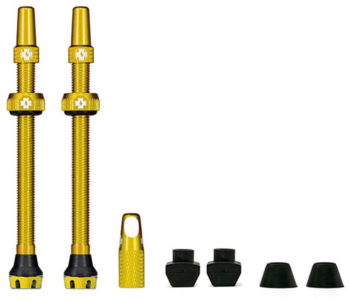 Muc-Off V2 Tubeless Valve Kit - Ventielen voor Racefiets en Mountainbike - 44mm - Goud - 6061 Aluminium - Set van 2 thumbnail 3