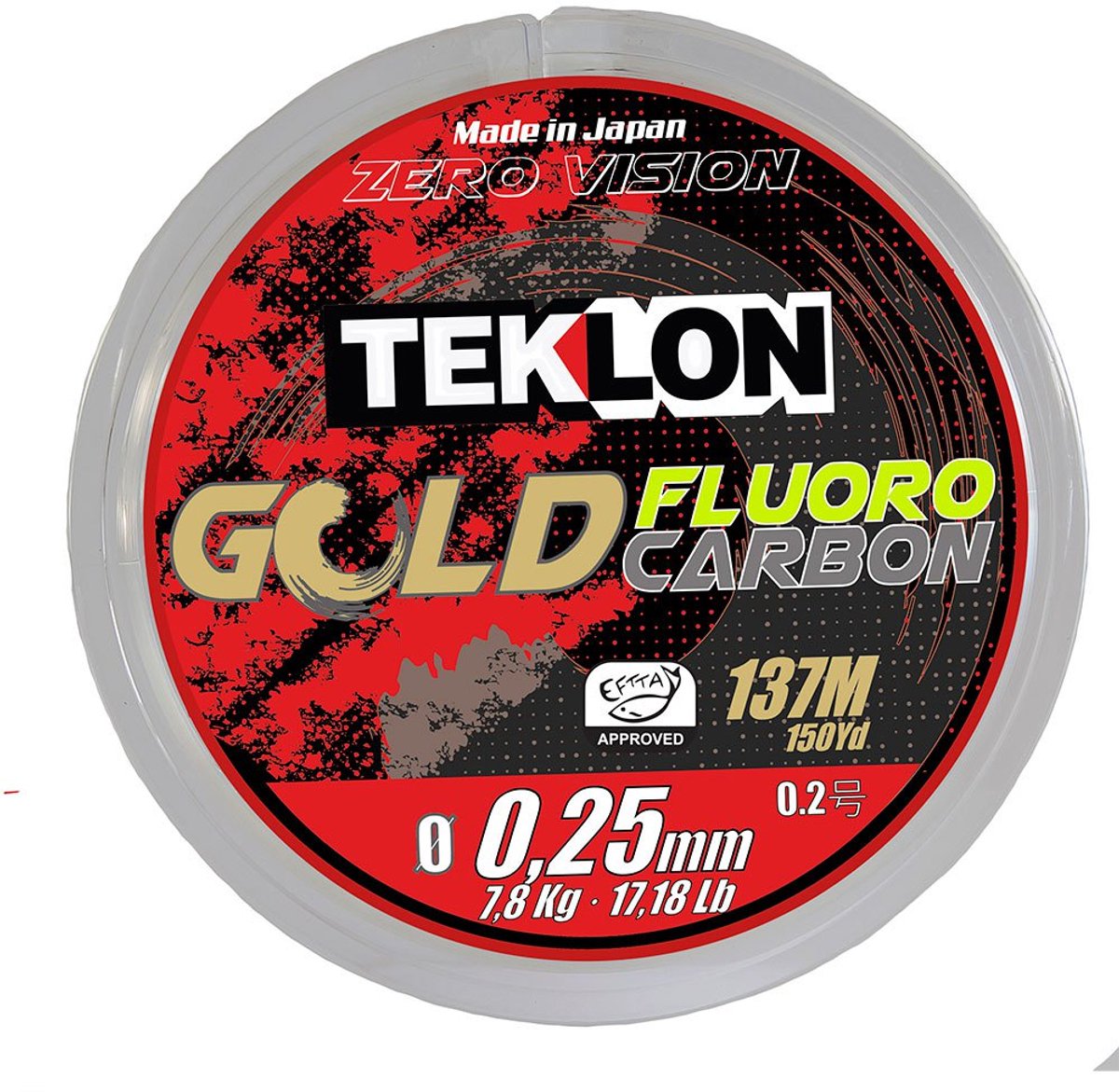Teklon Gold Fluorocarbon - premium onzichtbare vislijn met Japan Technology Zero Vision 0,126MM / 137M