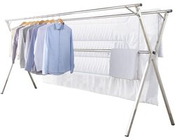 RVS Droogrek - Opvouwbaar - Voor binnen en buiten - 2.38 meter drooglengte