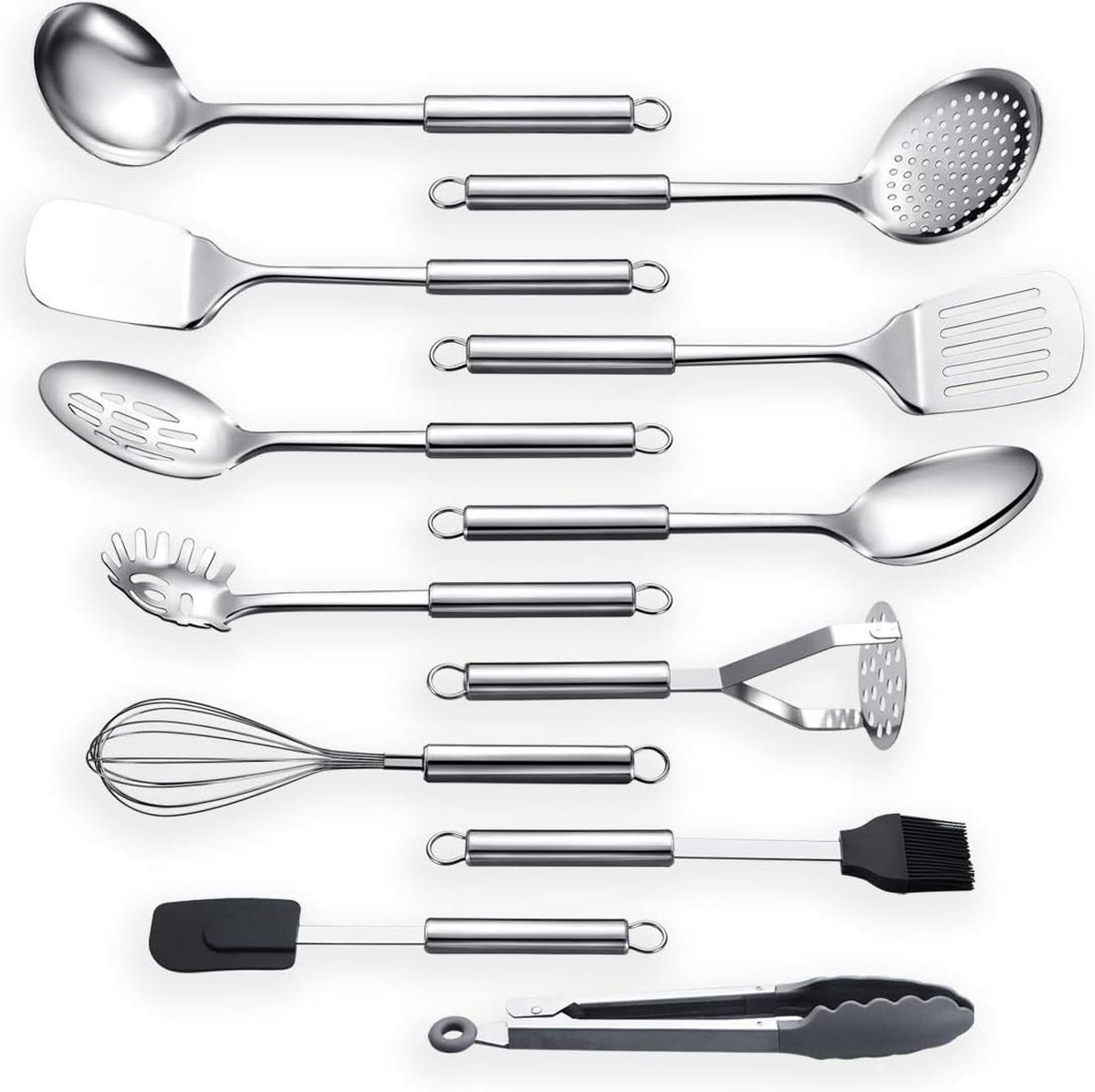WNHB® Keukenhulpset 12-delig – complete siliconen keukengerei set – hittebestendig kookgerei – keuken utensil set