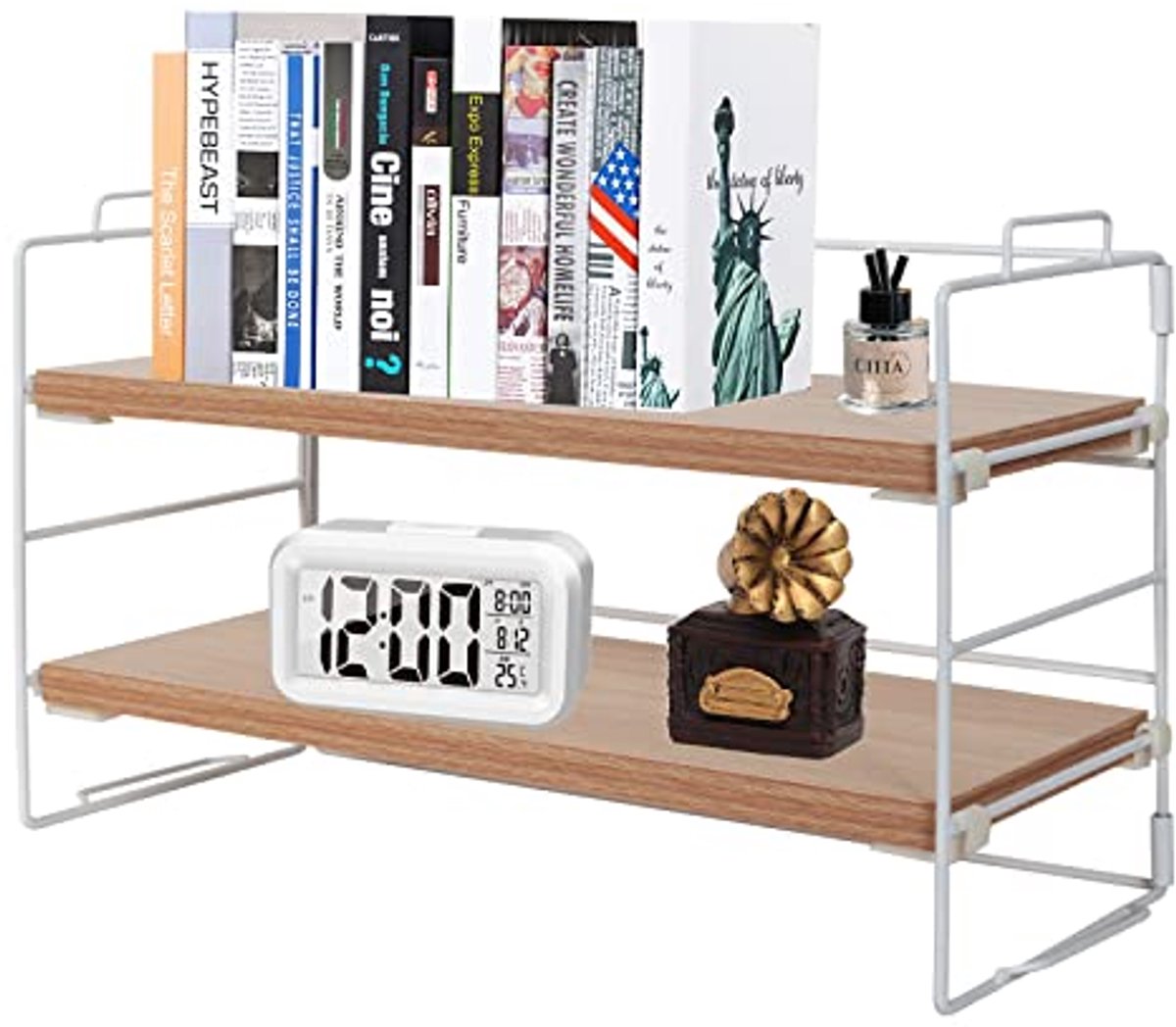 Multifunctionele Bureauplank Organizer met Houten Plank