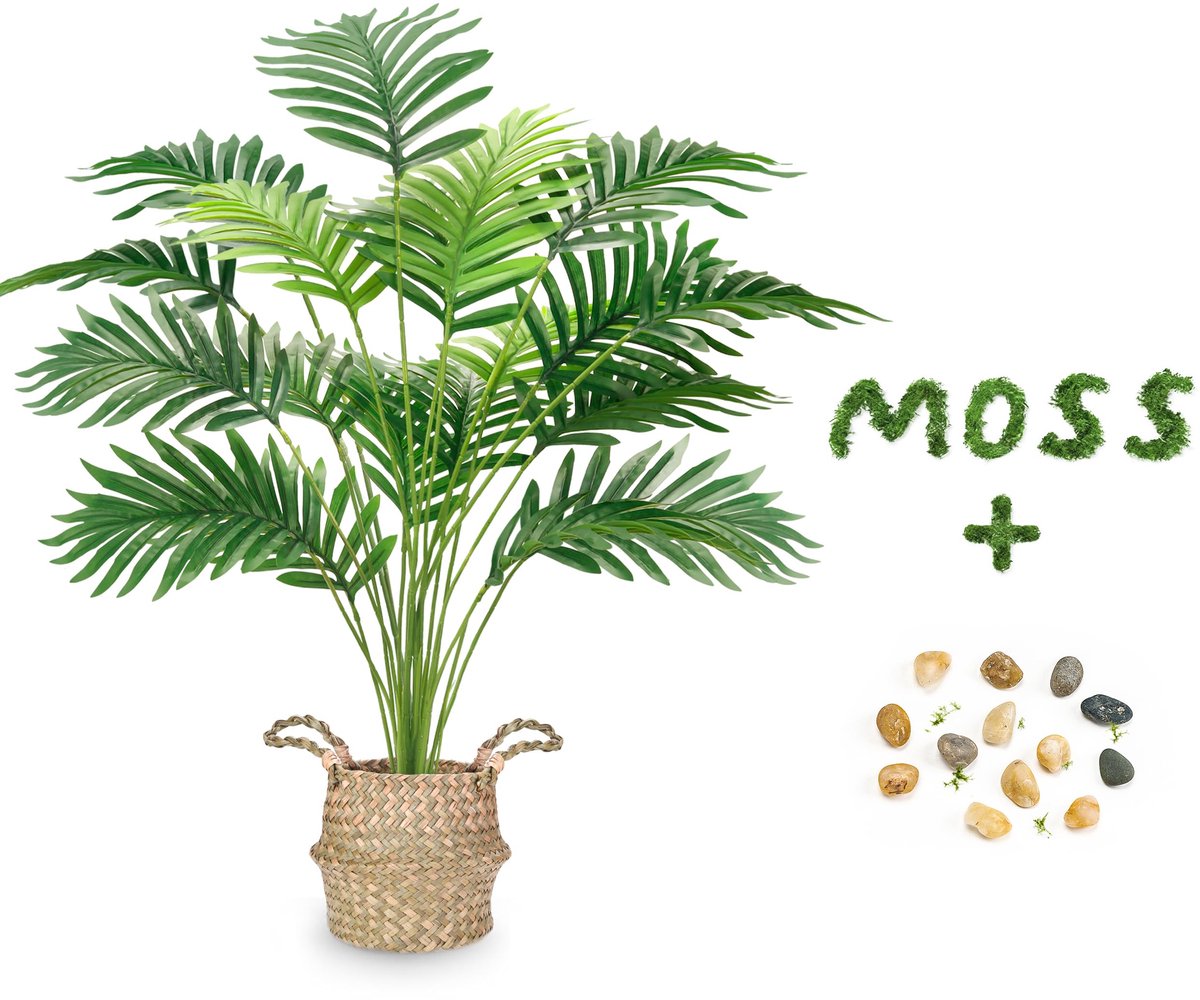 Ibenzoa® Grote decoratieve kunstpalm van 71 cm voor woonkamer of balkon