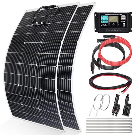 240W 12V Flexibel Zonnepaneel Set met Laadregelaar en Accessoires