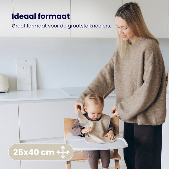Funnies Slabbetjes 10-Pack - Wit - Set van 10 Stuks - Slab voor Kinderen - Slabbertjes Baby - Slabber van Funnies. — afbeelding 5