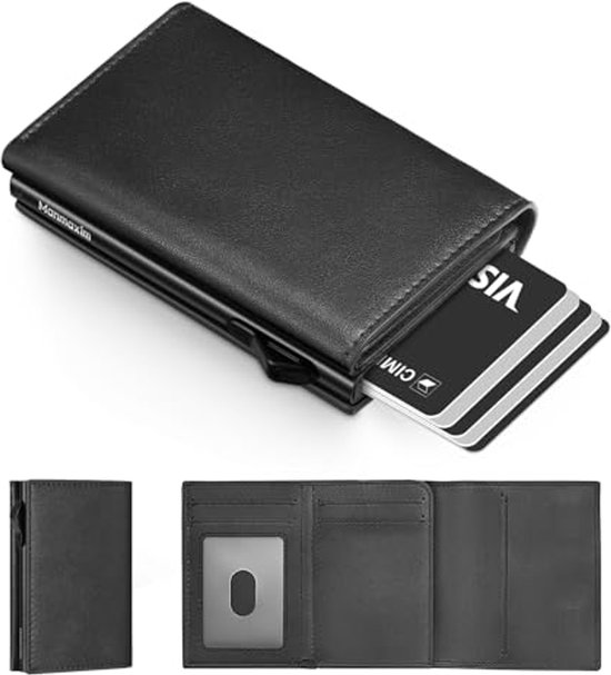 Portefeuille Slim Minimaliste Homme - Blocage RFID - Noir - Neuf Avec Étiquettes