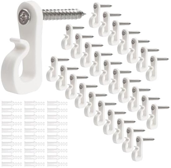 PMS 50 Externe Lichthaken – Transparente Dachrinnenclips Für Weihnachtsbeleuchtung & Außenlichter