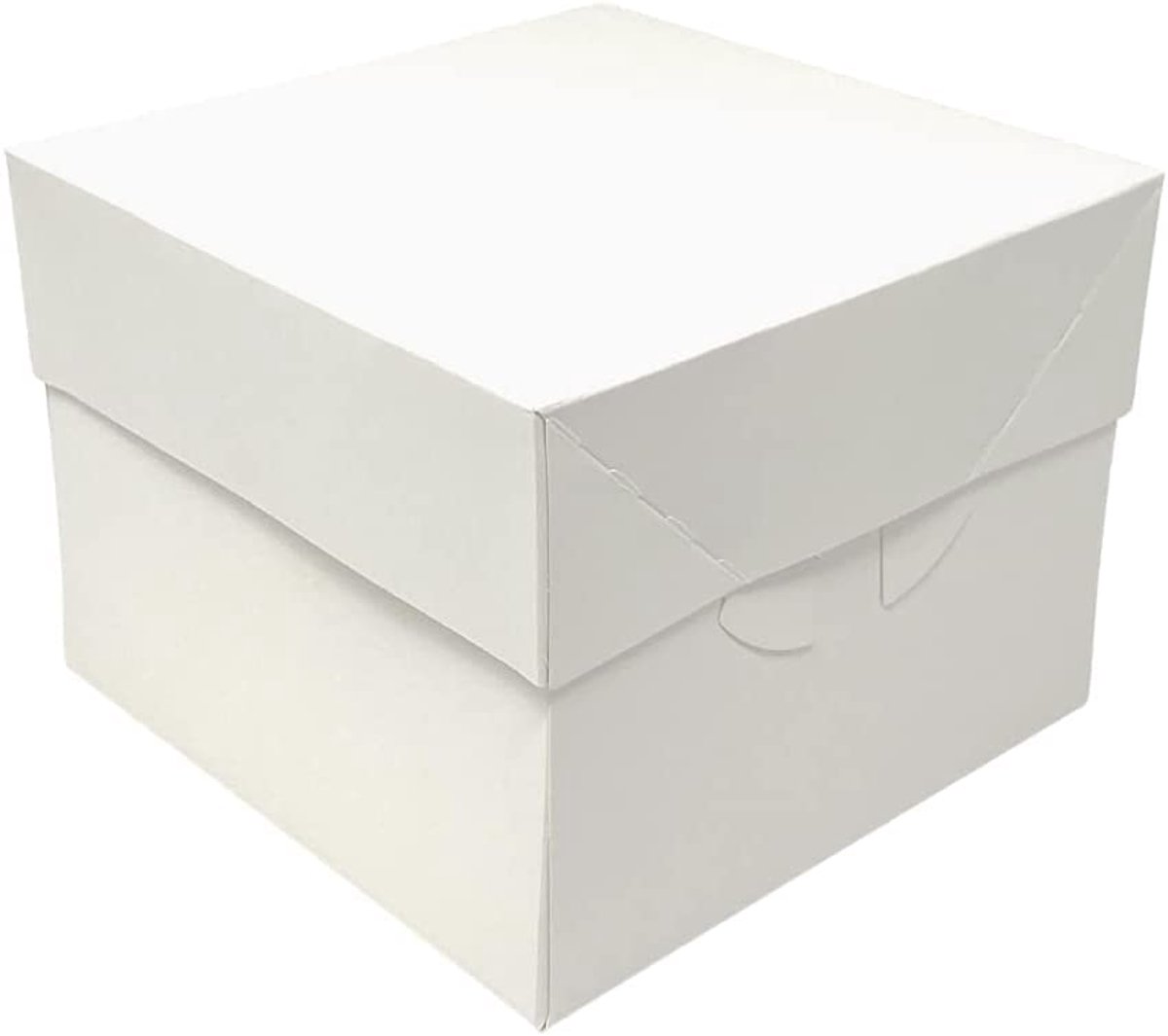 Witte Taarttransportdozen - Set van 10 Dozen met Deksels (30,4 x 30,4 x 15,2 cm)