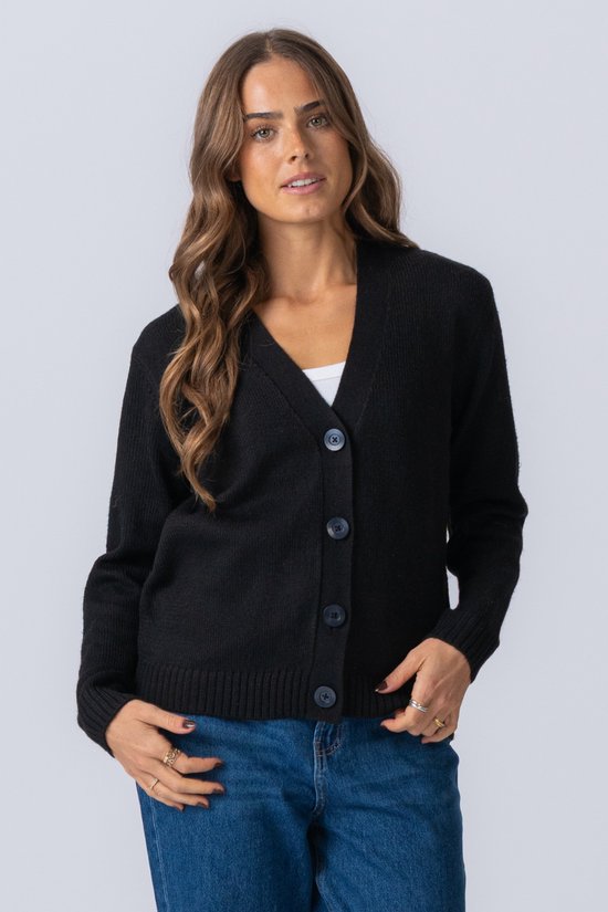 Cardigan Tricoté - Cardigan Tricoté Femme - Zwart