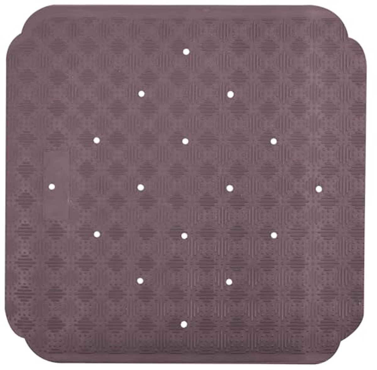 Antibacteriële Antislip Douchemat met Zuignappen - Pruim - 53x53 cm