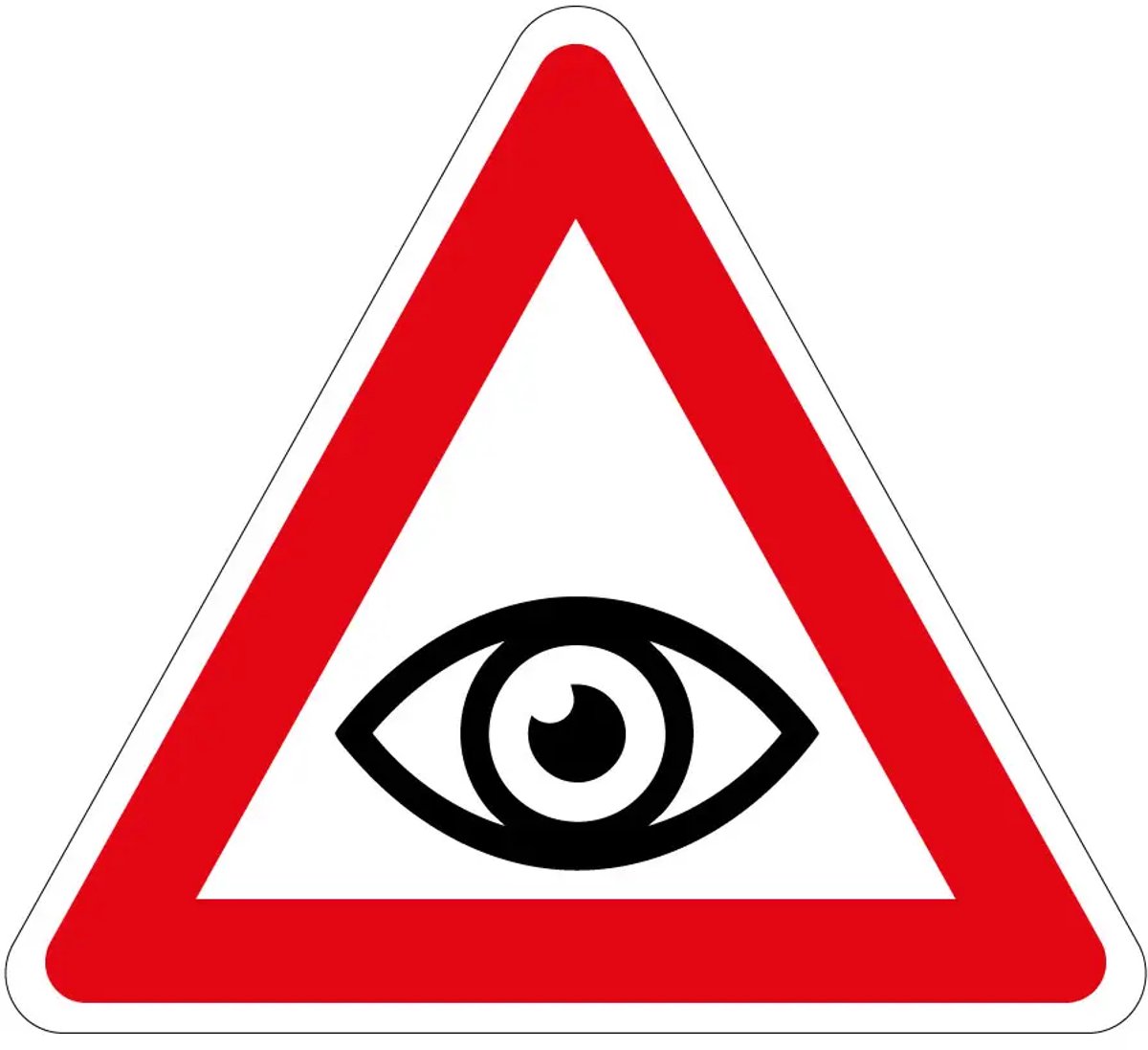 Blijf binnen gezichtsveld sticker | 15 cm