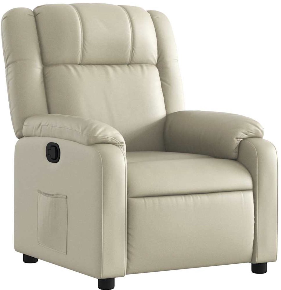 vidaXL Fauteuil - verstelbaar - kunstleer - crèmekleurig