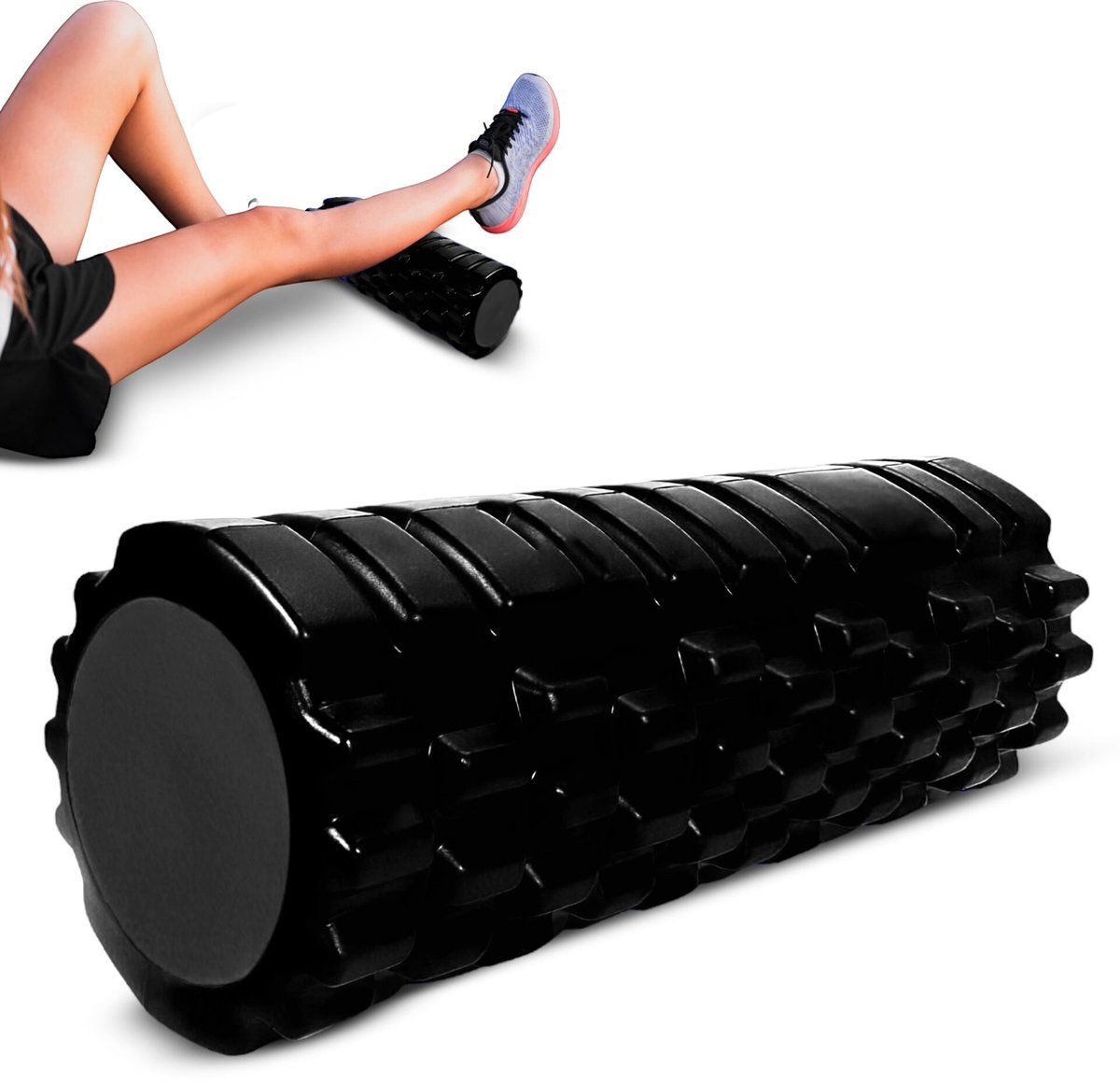 Padisport Foamroller 2 In 1 Voordeelset Zwart - Foamrol - Massagerol - Rug Roller - Foam Rol - Foamroller Set - Foamrollers - Foamroller Trigger Point - Foamroller Rug thumbnail 2