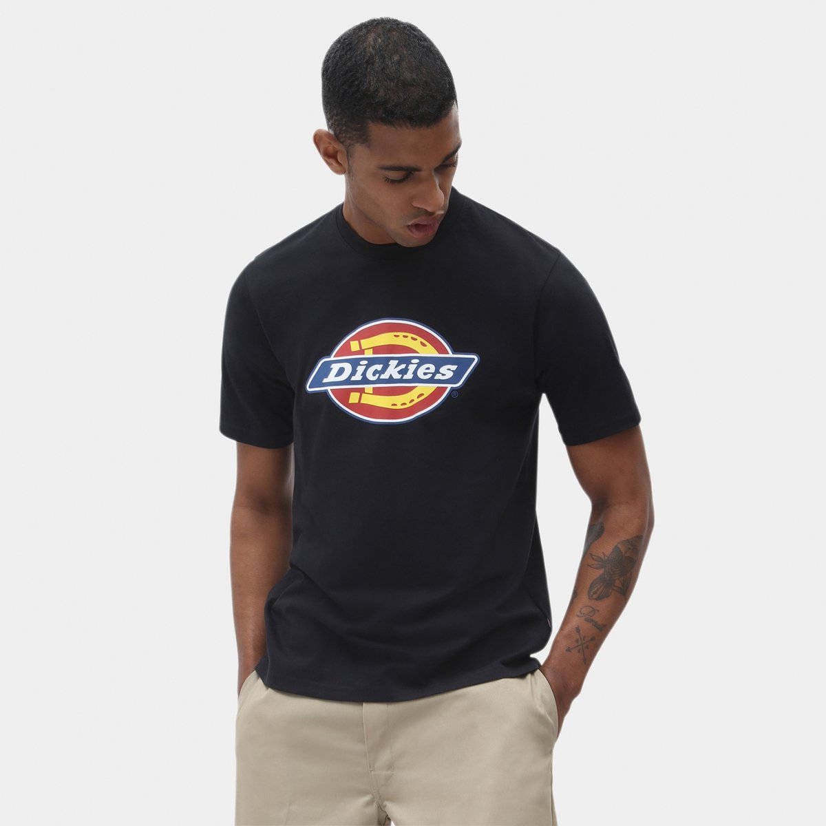 Dickies dk0a4xc9 icon logo T-shirt s Zwart