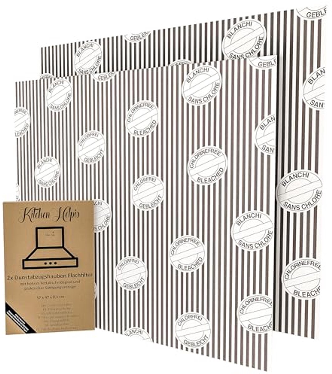 Afzuigkap Vlakfilter 2 Stuks - 57x54 cm met Verzadigingsindicator en Milieu-vriendelijke Verpakking