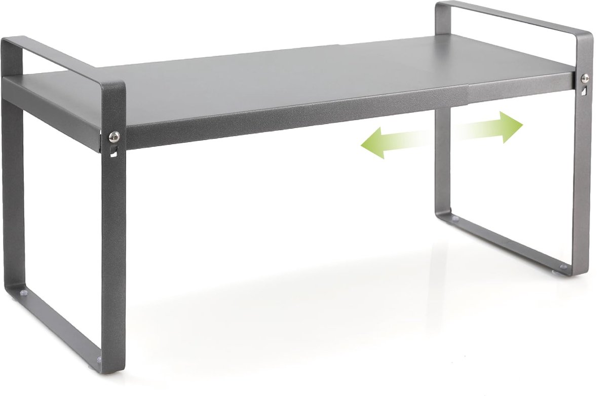 Azomor® Uitbreidbaar Keukenrek van Metaal voor Kast en Werkblad in Grijs