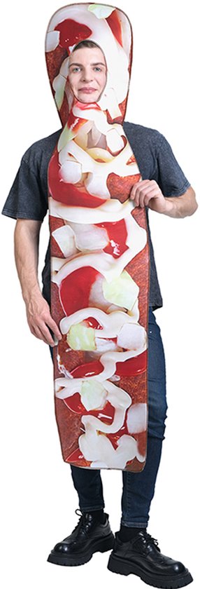 Frikandel Speciaal Kostuum – Snack Verkleedpak voor Carnaval en Themafeesten – One Size