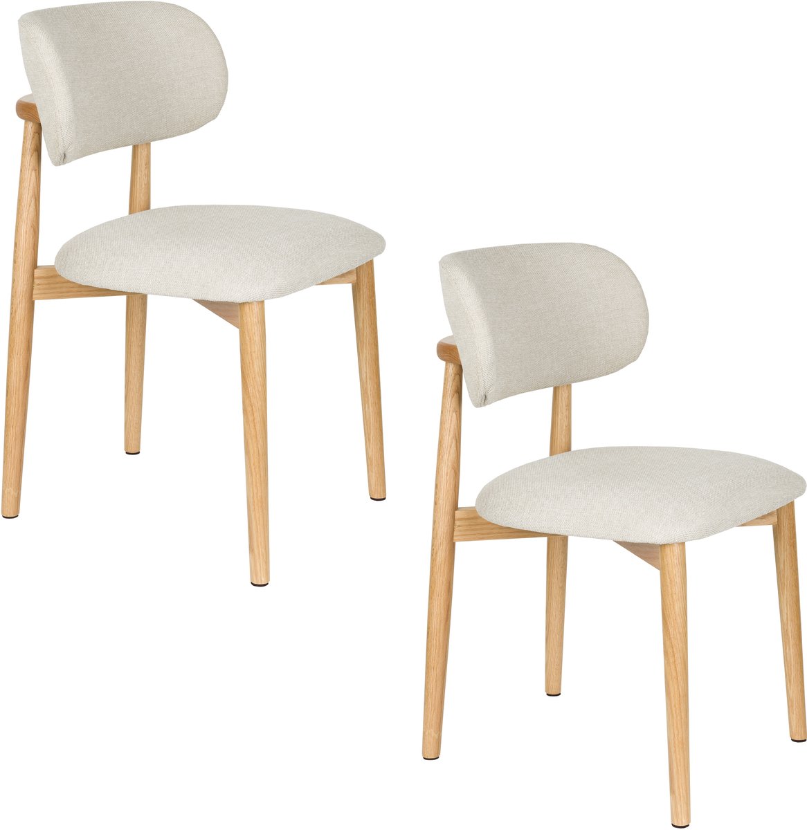 Housecraft Living Elle Eetkamerstoelen Beige - Set van 2