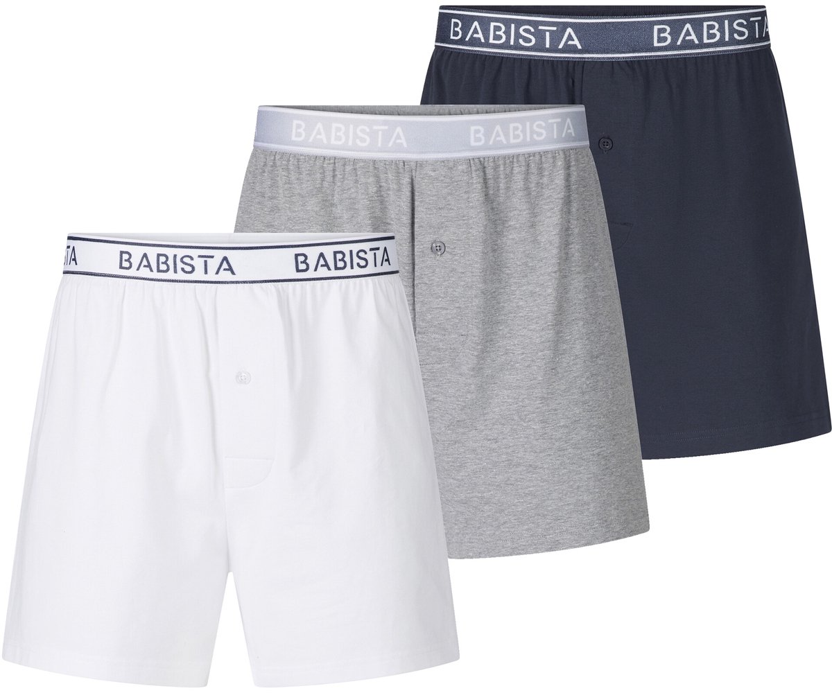 Babista herren Boxershorts, Set Van 3 - 06 - wit - Plus Size