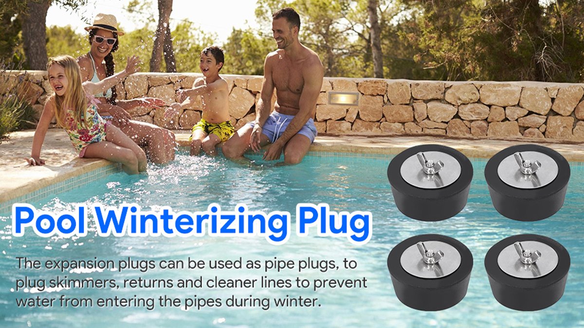 Winterplug 25 mm - Rubberen uitbreidingspluggen voor zwembad - 2 stuks