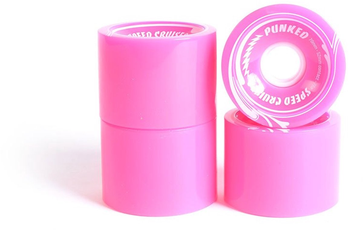 Yocaher Long Skateboardwielen 70 x 52 mm Roze