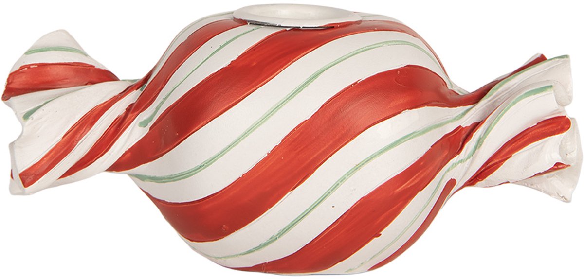 Clayre & Eef Kandelaar 14x7x6 cm Rood Kunststof