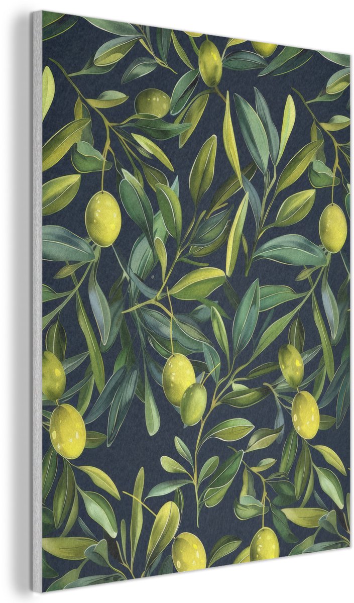 Akoestisch wandpaneel 30x40 cm - Vilt schilderij Citroenen - Bladeren - Natuurlijk - Akoestische panelen - Geluidsdempende wanddecoratie - Geluidsisolatie woonkamer - Muurdecoratie geluidspanelen