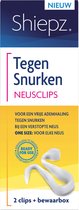 Shiepz Tegen Snurken Neusclips - Tegen snurken - Te gebruiken bij slapen, verkoudheid en sporten - One size - Direct te gebruiken - Voor volwassenen - 2 clips met bewaarbox