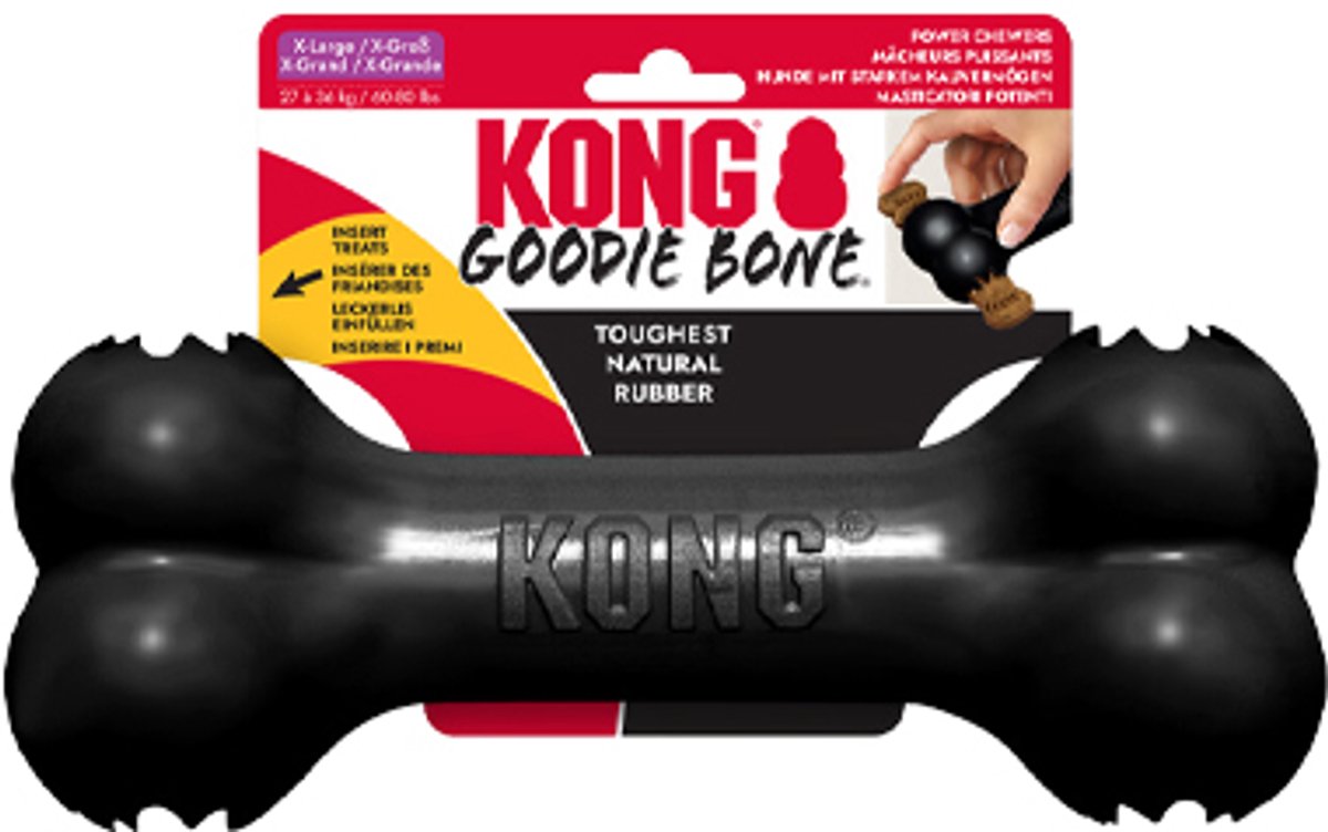 Kong Extreme Goodie Bone - Honden Speelgoed - Zwart - 18 cm - M thumbnail 6