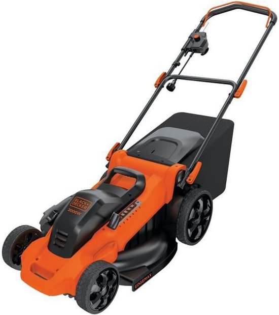Krachtige Elektrische Grasmaaier met Inklapbare Handgreep - 2000W, 48cm, 7 Hoogte-instellingen voor Grote Gazons