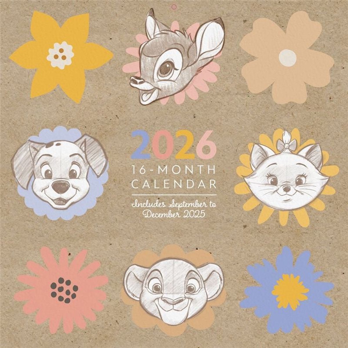 Disney Classics Artist Series Unisex Muurkalender - meerkleurig - Standard